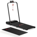 2 in 1 Folding Treadmill Under Desk Electric Treadmill 1-10KM/H