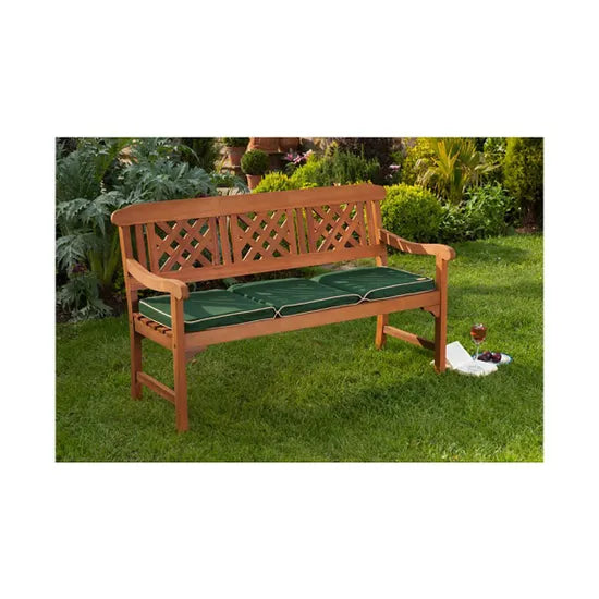 3 Seater Garden Bench Hardwood – Durable Outdoor Seating for Garden, Patio, and Backyard