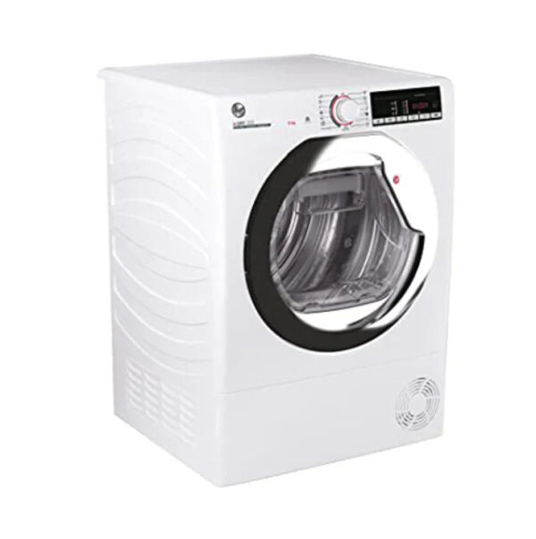 Hoover H-Dry 300 HLEC9TCE 9kg Freestanding Condenser Tumble Dryer – White/Chrome Door, Wi-Fi Connected