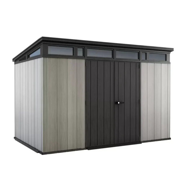 Keter Artisan 11ft x 7ft Large Garden Storage Shed - Driftwood | Heavy-Duty Outdoor Storage Solution