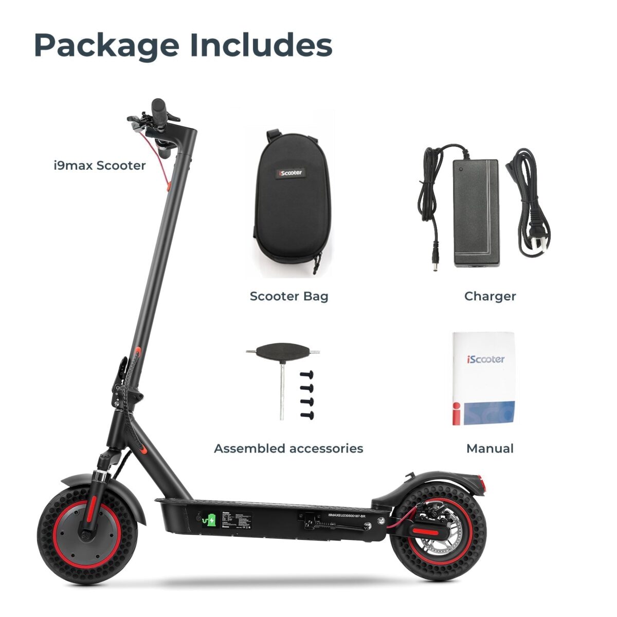 iScooter i9Max 500W Commuting Electric Scooter (New)