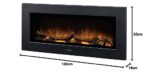 Dimplex SP16E Optiflame Electric Linear Wall Fire, 2kW, Remote (New)