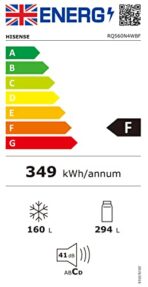 Hisense RQ560N4WBF Freestanding Cross Door Fridge Freezer, Black, 454 liters (New)