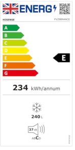 Hisense FV298N4ACE 240L Freestanding Freezer, No Frost, Stainless Steel (New)