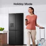 Hisense RQ560N4WBF Freestanding Cross Door Fridge Freezer, Black, 454 liters (New)