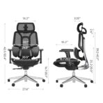 Hbada E3 Air Ergonomic Office Chair, Big & Tall, 3D Adjustable, Black. (New)