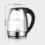 1.7L Electric Kettle: BPA-Free, Glass Boiler, Auto Shut-Off, LED Light (New)