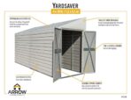 Arrow Yardsaver Compact Galvanized Steel Storage Shed with Pent Roof, 4' x 10' (New)