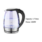 1.7L Electric Kettle: BPA-Free, Glass Boiler, Auto Shut-Off, LED Light (New)