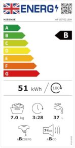 Hisense WF1G7021BW 7KG Front Load Washer, 1200 RPM, Inverter, White (New)