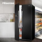 Hisense RS694N4IBF Side-by-Side Fridge Freezer, 562L, Black (New)