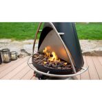 Cuisinart COH-600 Propane Chimenea Fire Pit, Patio Heater, Safety Switch, Lava Rocks (New)