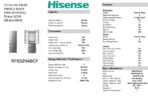 Hisense RF632N4BCE American Door Fridge Freezer, 485L, No Frost, Silver (New)