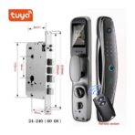 GUHKPFIX Biometric Smart Door Lock, WiFi, App Control, Fingerprint, IC Card, Q8-Gray. (New)