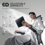 Hbada E3 Pro Ergonomic Office Chair, Big & Tall, 4D Headrest, 6D Armrests, Black. (New)