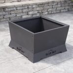 Blue Sky Outdoor Living Square Mammoth Smokeless Patio Fire Pit, Lift-Out Ash Catch, Black (New)