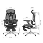 Hbada E3 Pro Ergonomic Office Chair, Big & Tall, 4D Headrest, 6D Armrests, Black. (New)