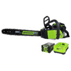 Greenworks 80V 18" Brushless Cordless Chainsaw, 2.0Ah Battery, Rapid Charger. (New)