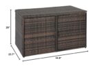 Deck Box Storage Bin Bench Organizer Outdoor Garden Patio Wicker Brown (New)