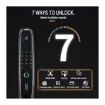 GUHKPFIX Biometric Smart Door Lock, WiFi, App Control, Fingerprint, IC Card, Q8-Gray. (New)