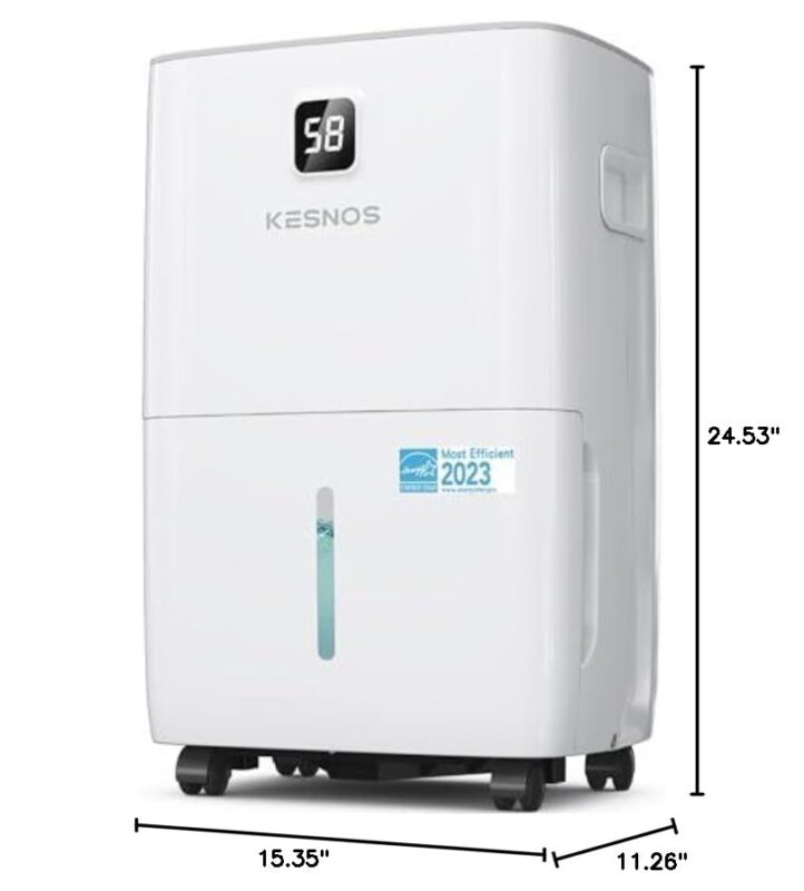 Kesnos 80-Pint Dehumidifier: 5500 Sq. Ft, Drain Hose, Auto Defrost, 1.06 Gal Tank (New)