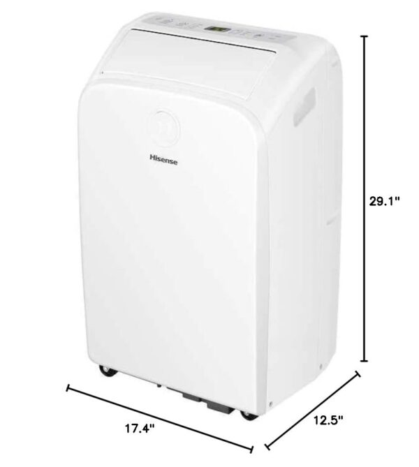 Hisense 8000-BTU Portable Air Conditioner, WiFi, Double Hose, Reconditioned (New)