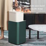 GBEVAUEIO 12L Recycling Bin, Intelligent Sensor, Large Capacity, Cover. (New)