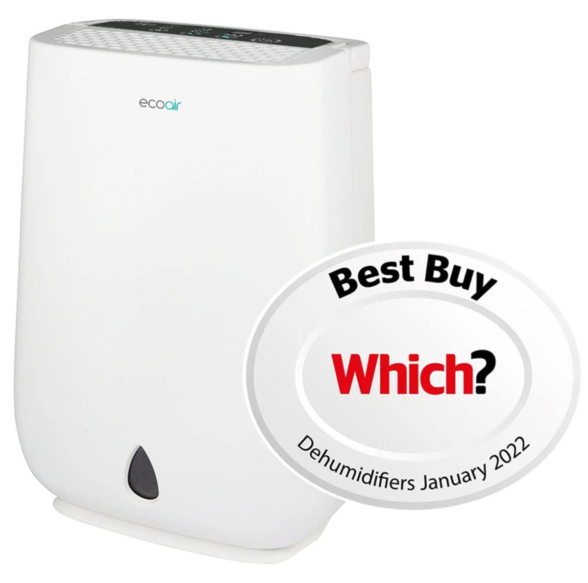 EcoAir DD3 Classic MK3 11L/day Dehumidifier: Digital Display, Antibacterial Filter (New)