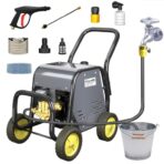 DOFFO High Pressure Washer with Wheels, Gun, Pole, Gauge (New)