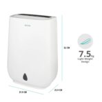 EcoAir DD3 Classic MK3 11L/day Dehumidifier: Digital Display, Antibacterial Filter (New)