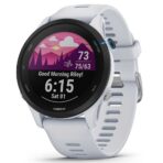 Garmin Forerunner 255, GPS Running Smartwatch, Music, 14-day Battery, White. (New)