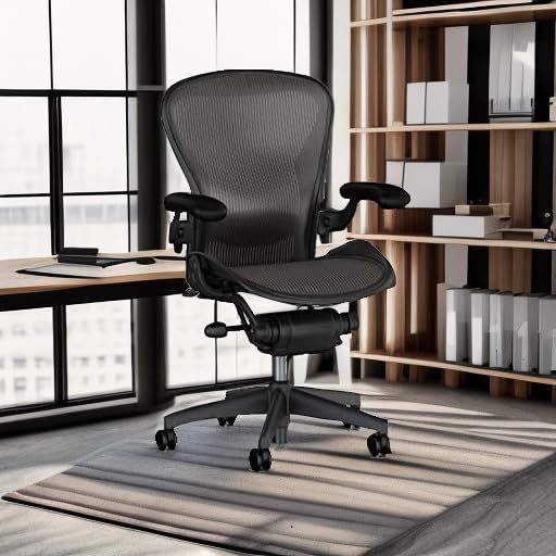 Herman Miller Aeron Executive Office Chair, Stainless Steel, Size B, Adjustable Arms. (New)