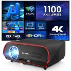 4K Smart Projector with 5G WiFi, Bluetooth & Auto Keystone (New)