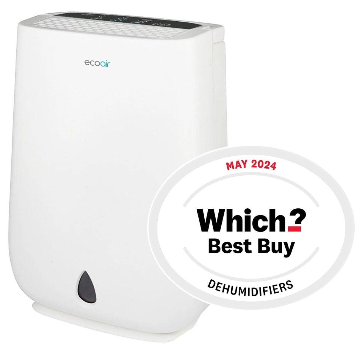 EcoAir DD3 Classic MK3 11L/day Dehumidifier: Digital Display, Antibacterial Filter (New)