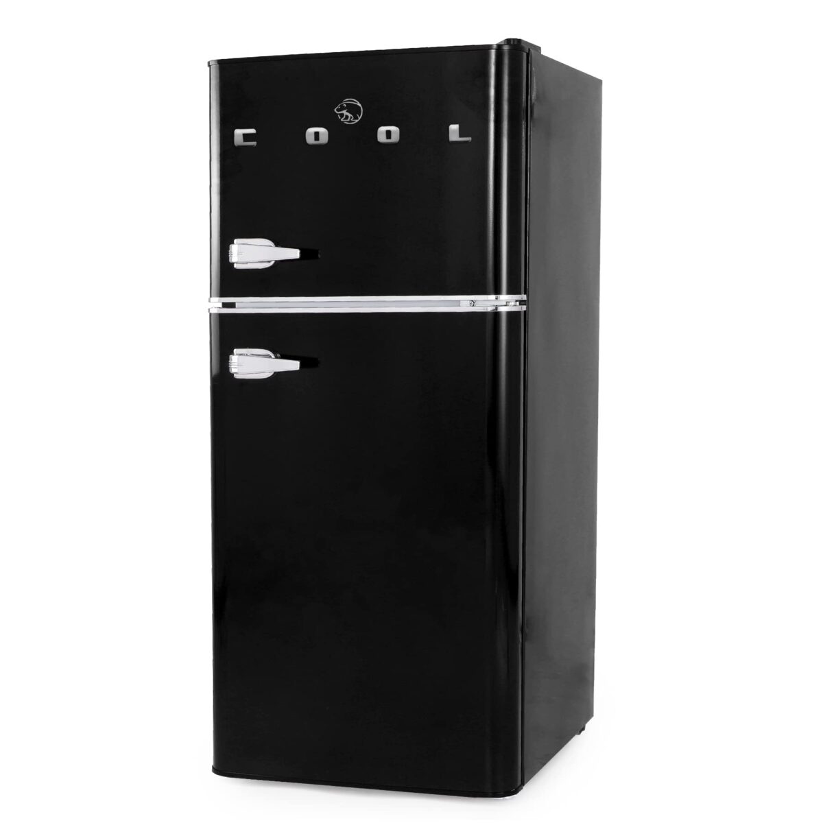 Commercial Cool CCRRD45HB 4.5 Cu. Ft Retro Freezer, Black, Glass Shelves (New)