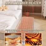 Electric Heated Floor Mat: Adjustable Temp, Waterproof Space Heater (New)