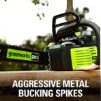 Greenworks 80V 18" Brushless Cordless Chainsaw, 2.0Ah Battery, Rapid Charger. (New)