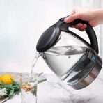 1.7L Electric Kettle: BPA-Free, Glass Boiler, Auto Shut-Off, LED Light (New)