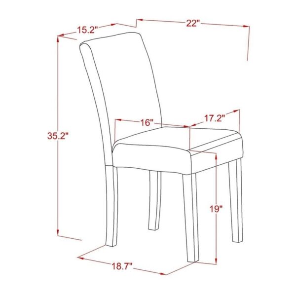 East West Furniture Norfolk 5-Piece Dinette Set: Rectangle Table, 4 Chairs (New)