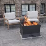 Blue Sky Outdoor Living Square Mammoth Smokeless Patio Fire Pit, Lift-Out Ash Catch, Black (New)