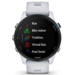 Garmin Forerunner 255, GPS Running Smartwatch, Music, 14-day Battery, White. (New)