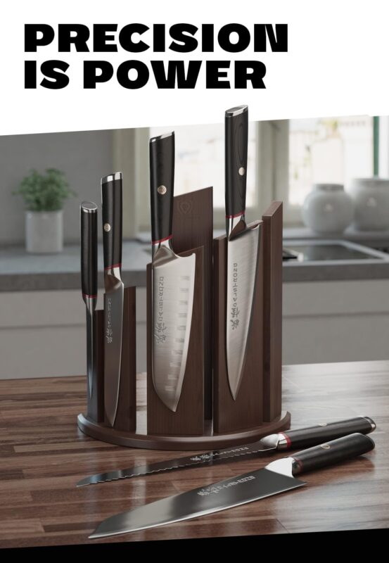 DALSTRONG 6-Piece Knife Block Set, Phantom Series, AUS8 Steel, Pakkawood Handle (New)