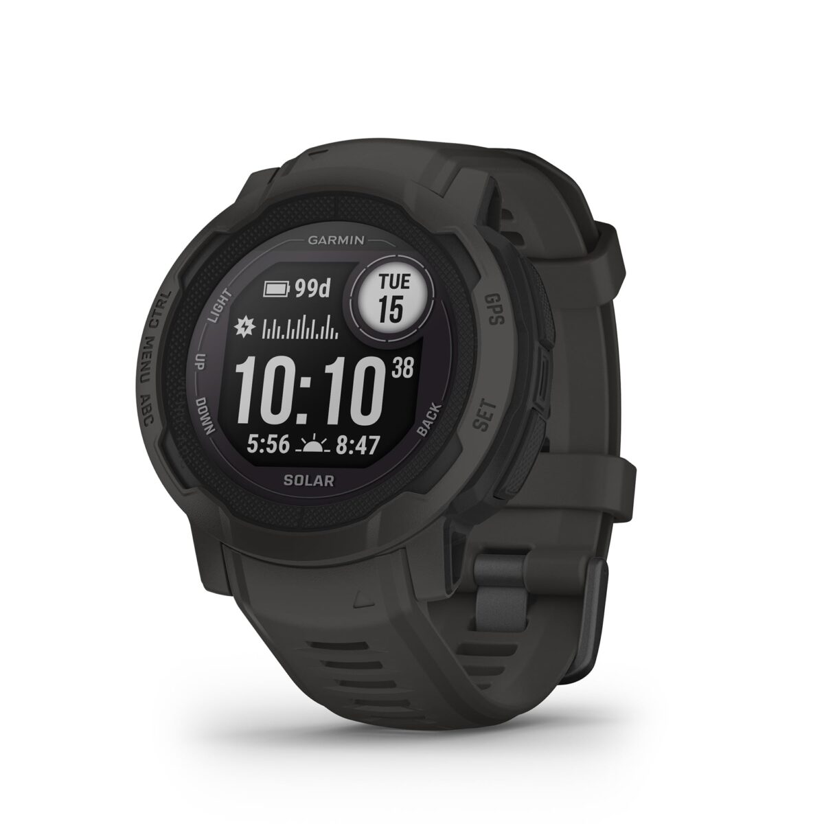 Garmin Instinct 2 SOLAR, Rugged GPS Smartwatch, Solar Charging, Graphite. (New)