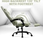 GTPLAYER Fabric Gaming Chair, Ergonomic, Footrest, Lumbar Support, White. (New)