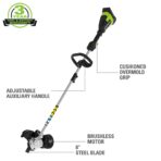 Greenworks 40V 8" Brushless Edger, 4.0Ah Battery and Charger Included (New)