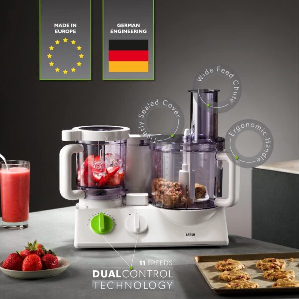 Braun 12-in-1 Food Processor, Dual Control, Chopper, Blender, Juicer (New)