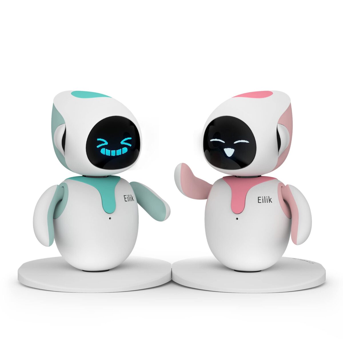 ENERGIZE LAB Eilik Touch Interactive Robot Toy: Emotions, Mini-Games, Blue & Pink (New)