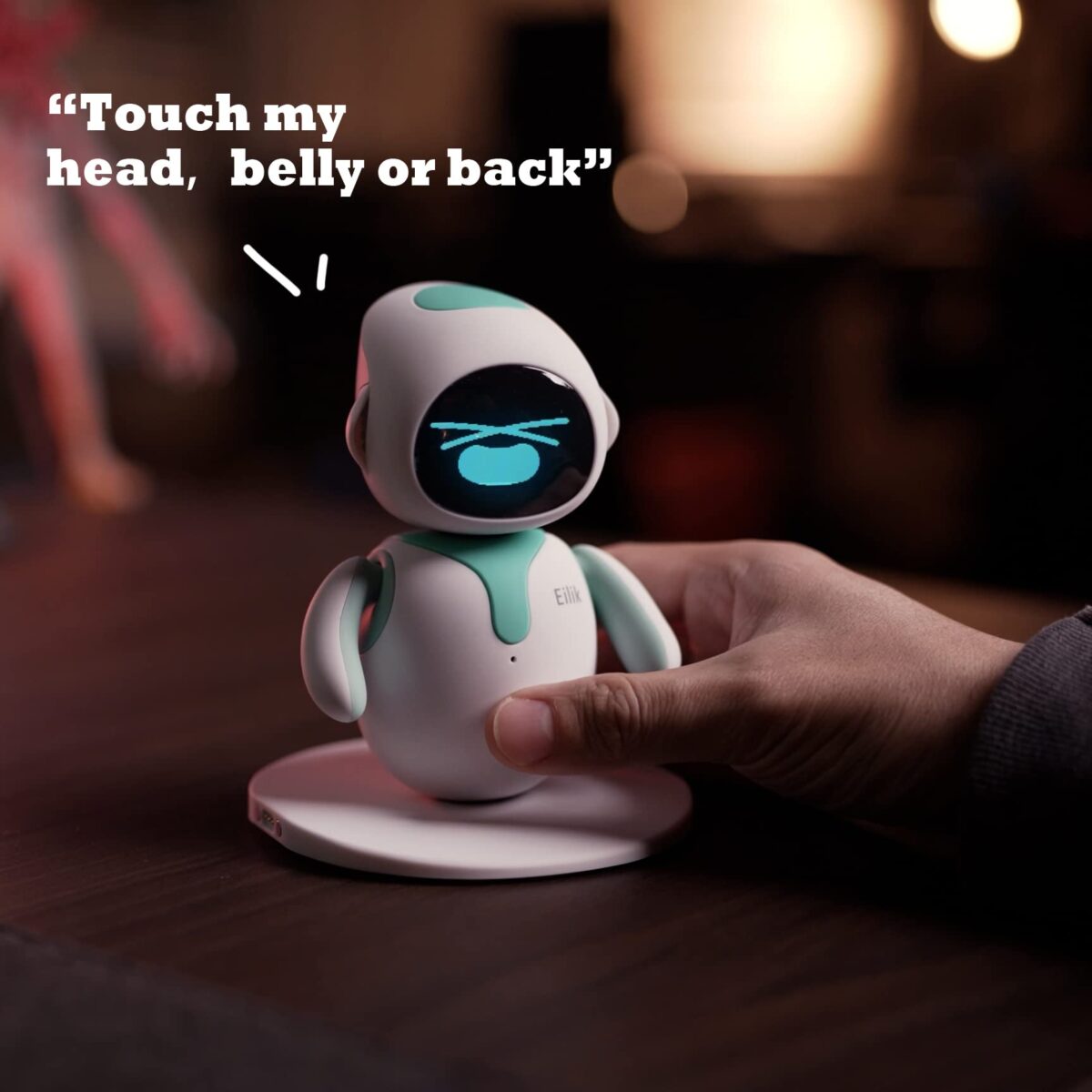 ENERGIZE LAB Eilik Touch Interactive Robot Toy: Emotions, Mini-Games, Blue & Pink (New)