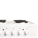 Haden 60cm Electric Cooker, 4 Solid Plate Rings, Double Oven, 1000W Grill, Easy Clean. (New)