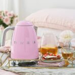 50’s Style Jug Kettle, Soft Opening, 360 Swivel Base, Anti-Slip Feet, 300W, 1.7L, Pink (New)